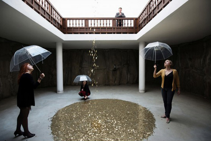 Installation view from Vadim Zakharov's Danaë - photo courtesy Daniel Zakharov